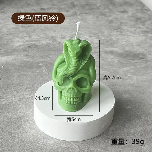 1pc Handmade Halloween Aromatic Skull-Shaped Soy Wax Candle – Scented Aromatherapy Decor